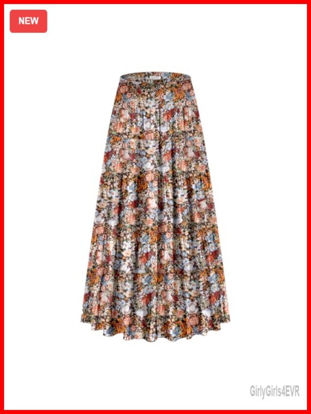 Maxi Chiffon Skirt with Pockets High Waist A-Line Pleated
